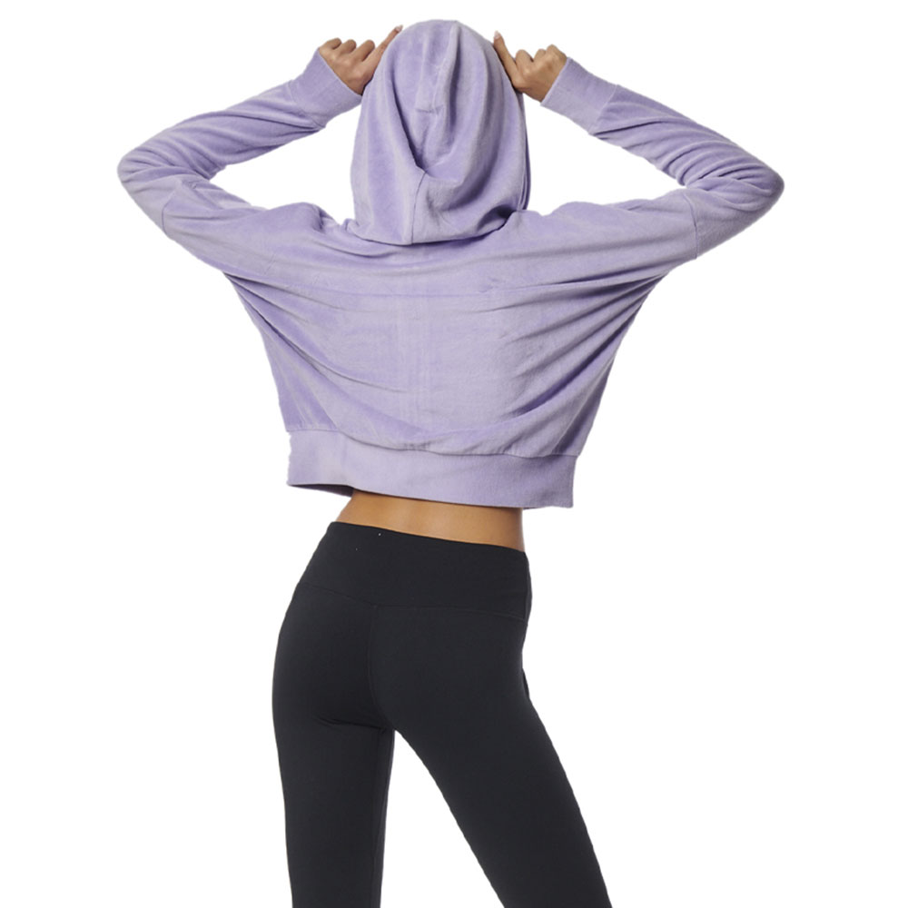 VELOUR CROP HOODIE