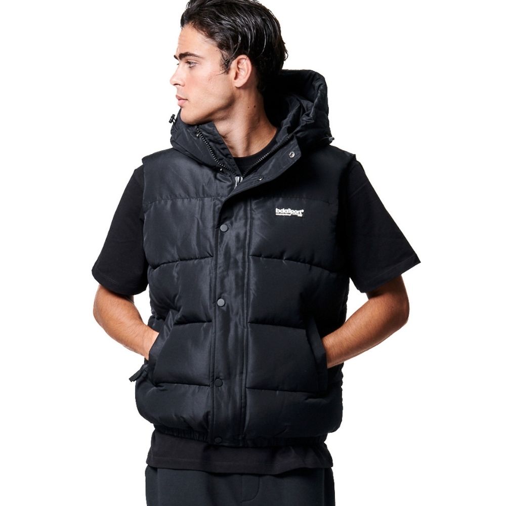HOODED PUFFER VEST