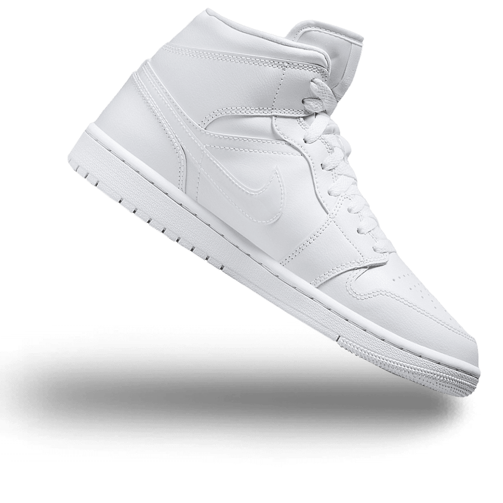 W AIR JORDAN MID 3PLE WHT