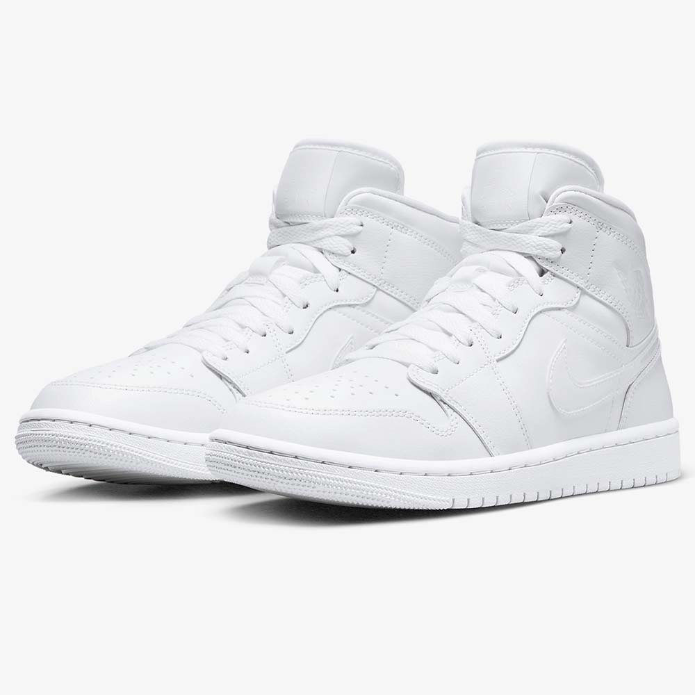W AIR JORDAN MID 3PLE WHT