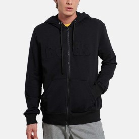 MEN HOODED ZIP SWEATER